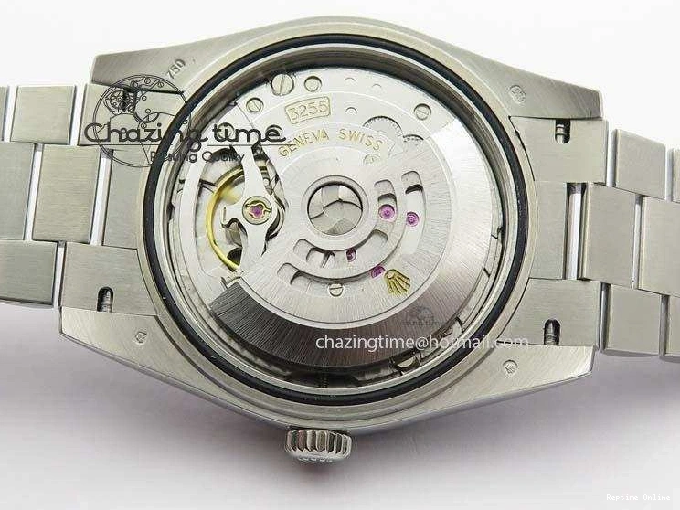 0521 Day-Date 40mm 228206 SS Noob 1:1 Best Edition Quadrant Textured Ice Blue Dial On SS Bracelet A Timeless 3801
